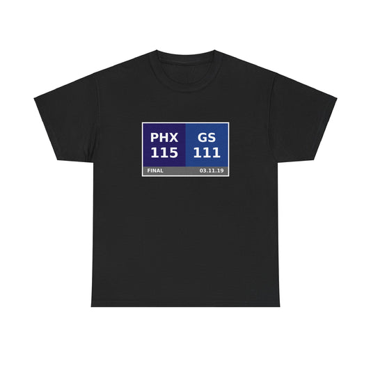 PHX vs GS Scoreboard Tee 03.11.19