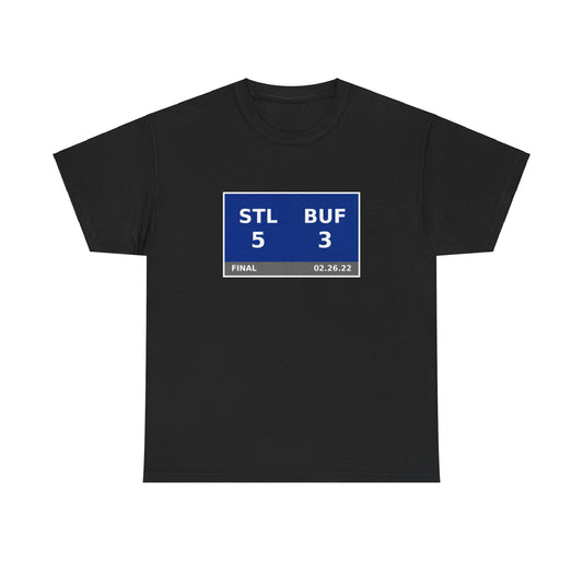 STL vs BUF Scoreboard Tee 02.26.22