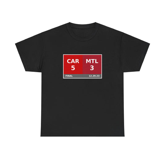 CAR vs MTL Scoreboard Tee 12.29.23