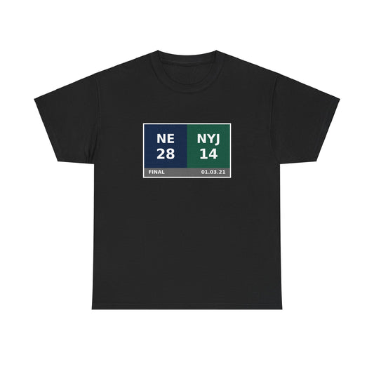 NE vs NYJ Scoreboard Tee 01.03.21