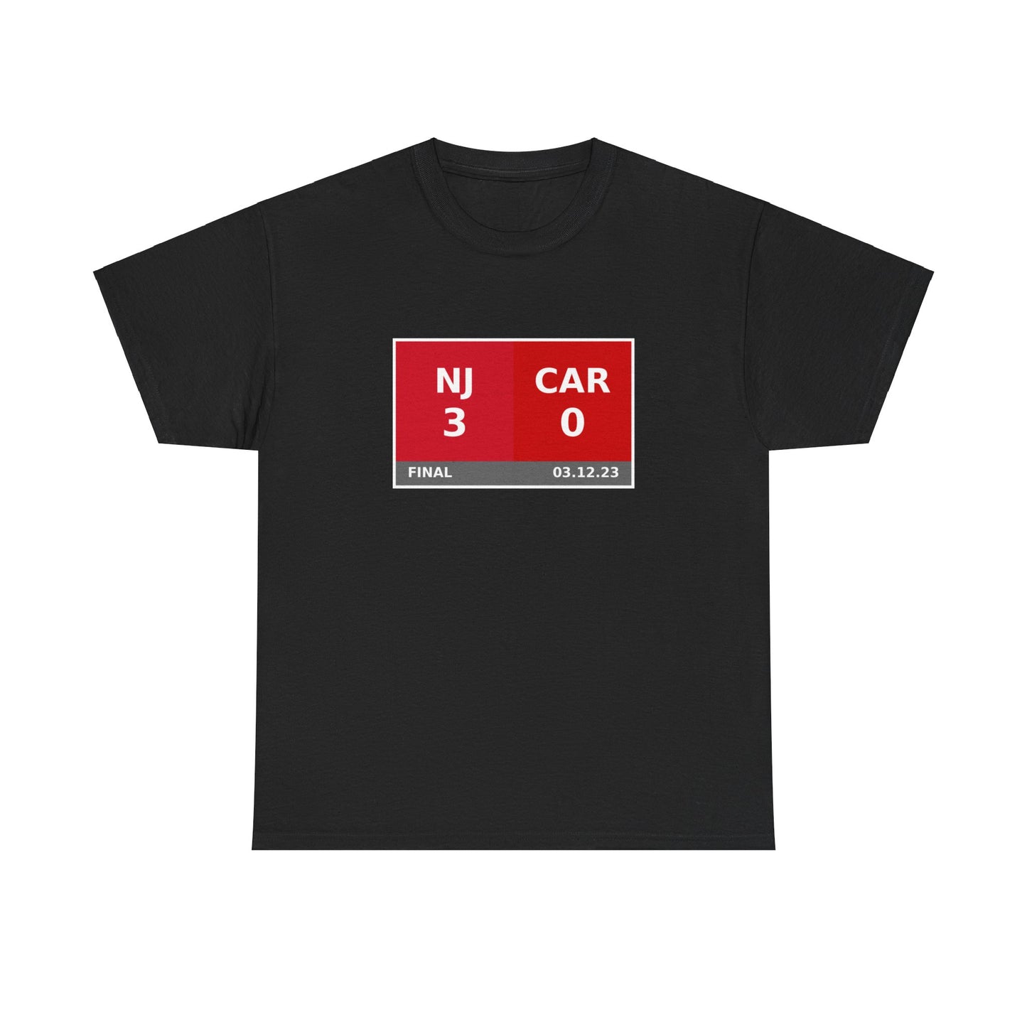 NJ vs CAR Scoreboard Tee 03.12.23