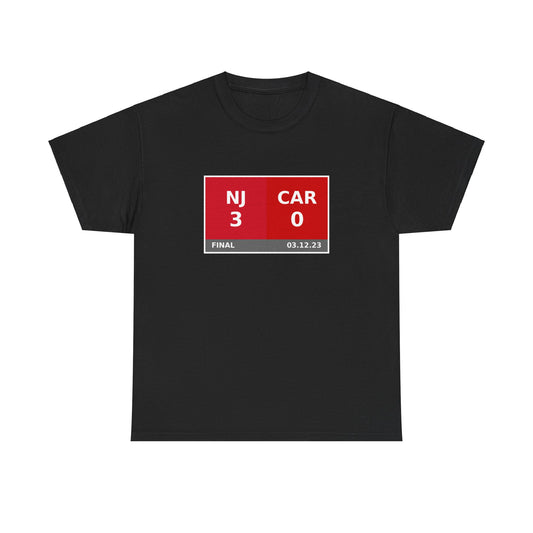 NJ vs CAR Scoreboard Tee 03.12.23