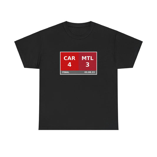 CAR vs MTL Scoreboard Tee 03.08.23