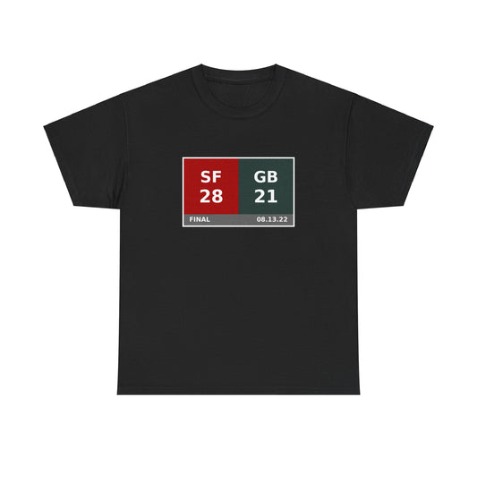 SF vs GB Scoreboard Tee 08.13.22