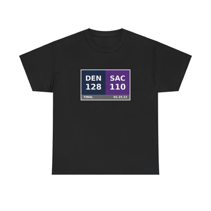 DEN vs SAC Scoreboard Tee 02.25.22