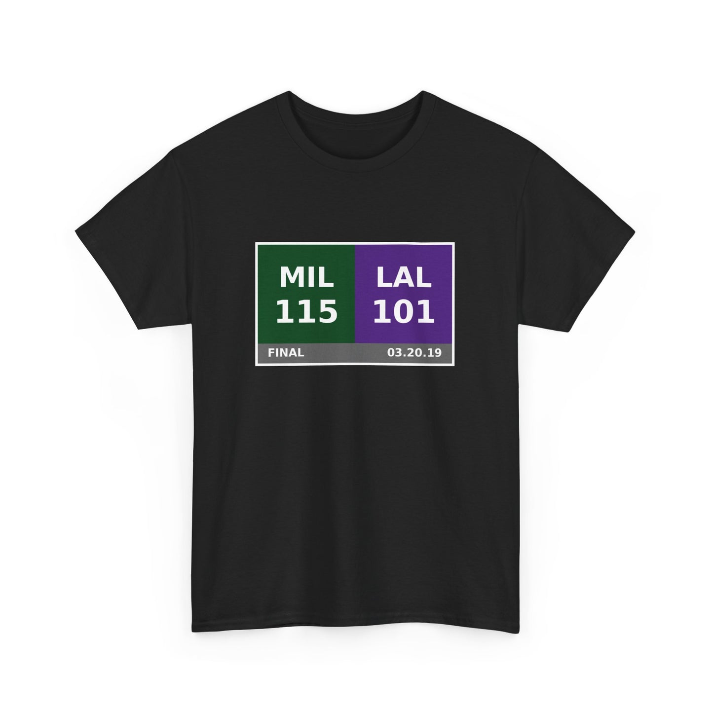 MIL vs LAL Scoreboard Tee 03.20.19