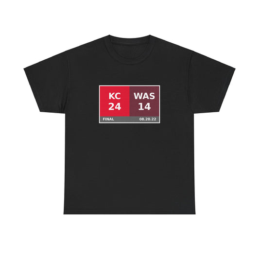 KC vs WAS Scoreboard Tee 08.20.22