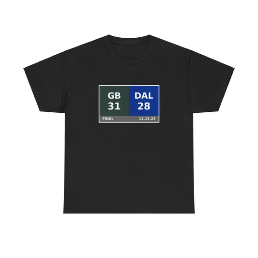 GB vs DAL Scoreboard Tee 11.13.22