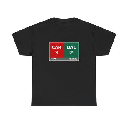 CAR vs DAL Scoreboard Tee 01.26.23