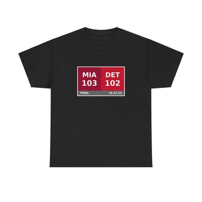 MIA vs DET Scoreboard Tee 10.25.23