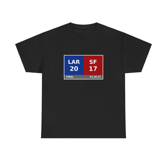 LAR vs SF Scoreboard Tee 01.30.22