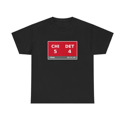 CHI vs DET Scoreboard Tee 02.21.19