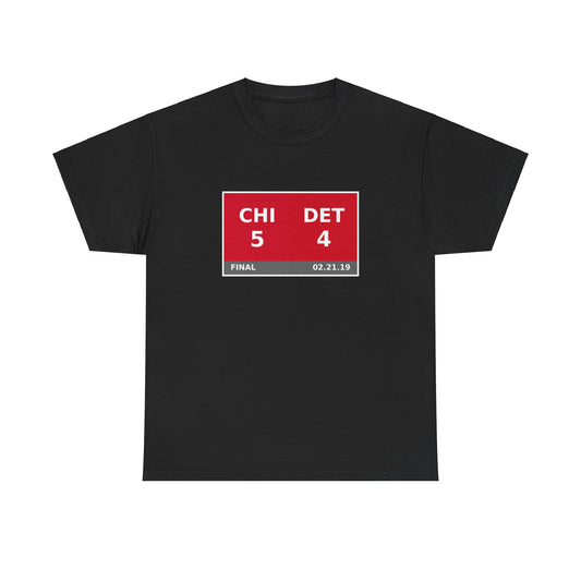 CHI vs DET Scoreboard Tee 02.21.19