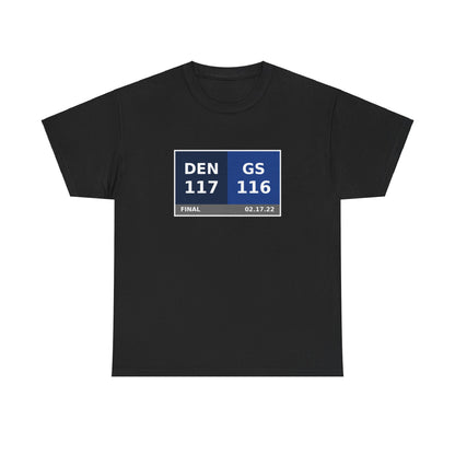 DEN vs GS Scoreboard Tee 02.17.22