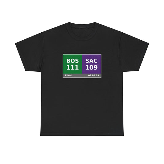 BOS vs SAC Scoreboard Tee 03.07.19