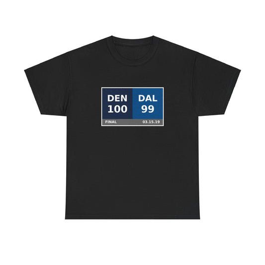 DEN vs DAL Scoreboard Tee 03.15.19