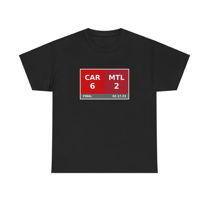 CAR vs MTL Scoreboard Tee 02.17.23