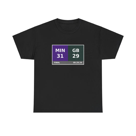 MIN vs GB Scoreboard Tee 09.29.24