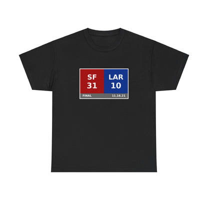 SF vs LAR Scoreboard Tee 11.16.21