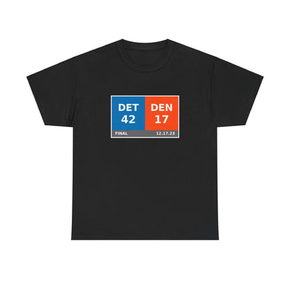 DET vs DEN Scoreboard Tee 12.17.23