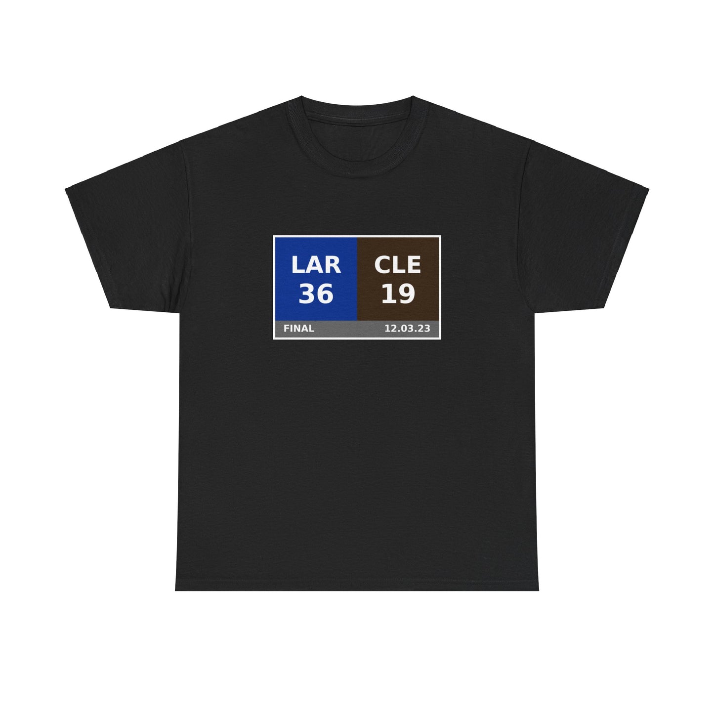 LAR vs CLE Scoreboard Tee 12.03.23