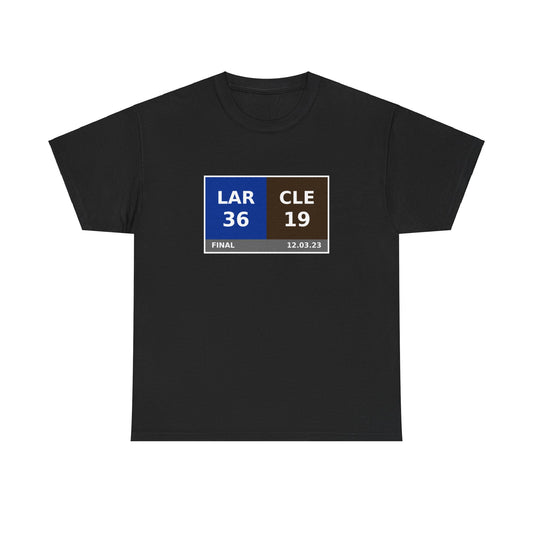 LAR vs CLE Scoreboard Tee 12.03.23