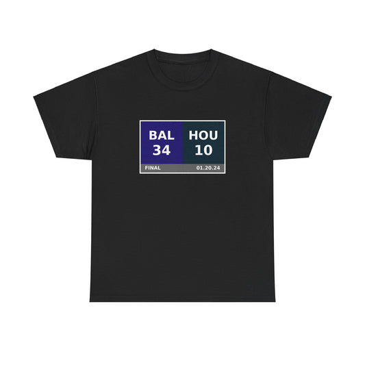 BAL vs HOU Scoreboard Tee 01.20.24