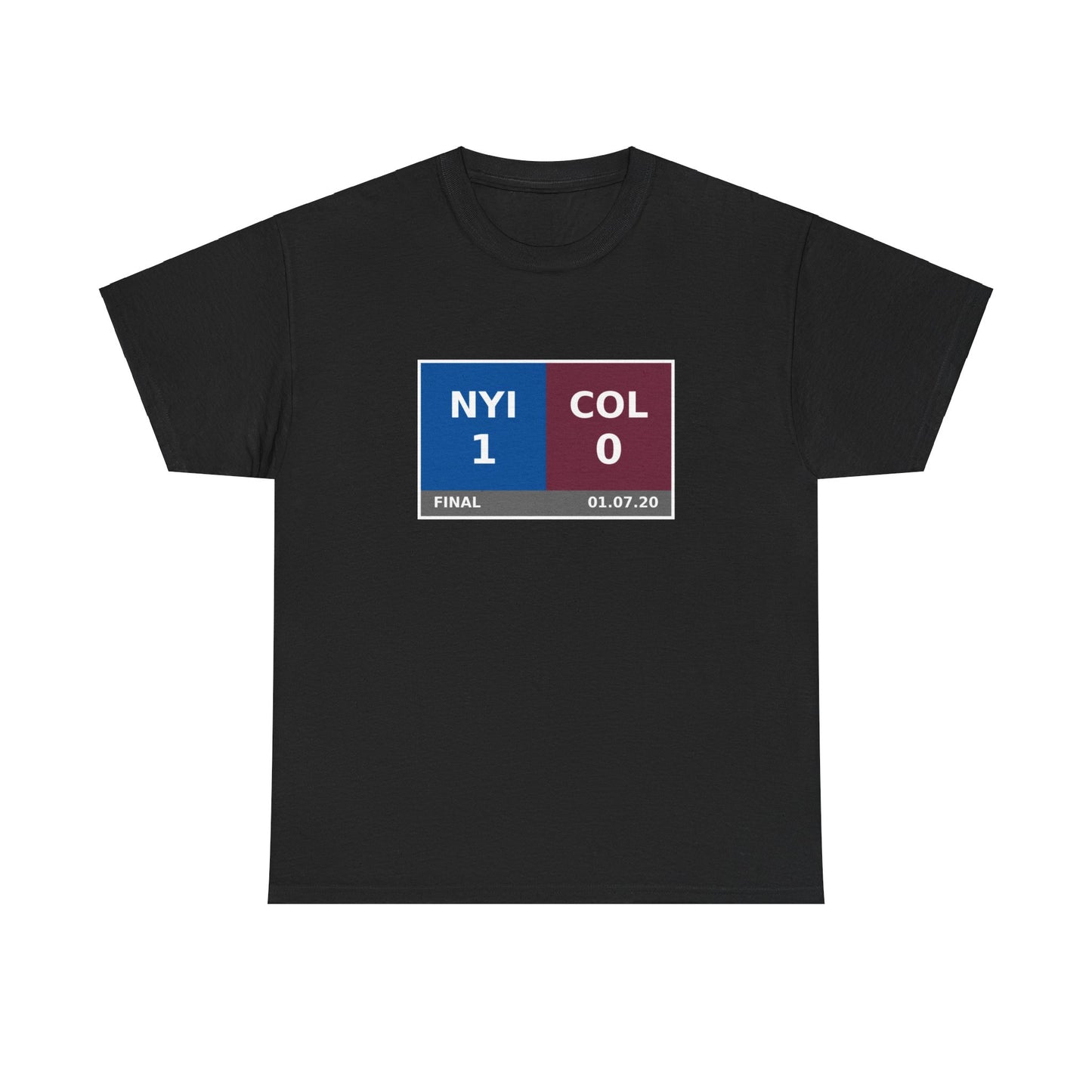 NYI vs COL Scoreboard Tee 01.07.20