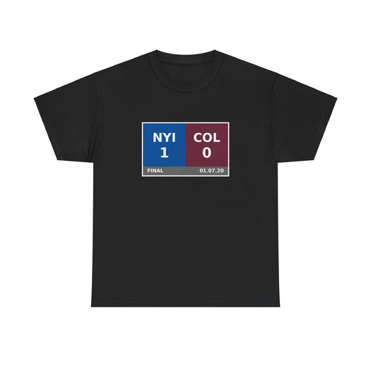 NYI vs COL Scoreboard Tee 01.07.20