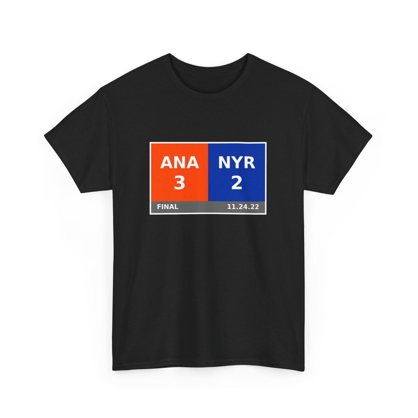 ANA vs NYR Scoreboard Tee 11.24.22