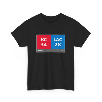 KC vs LAC Scoreboard Tee 12.17.21