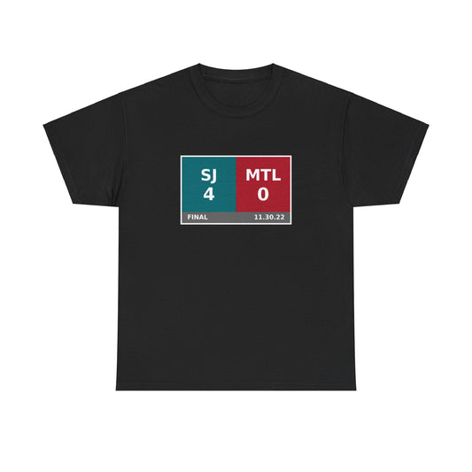 SJ vs MTL Scoreboard Tee 11.30.22