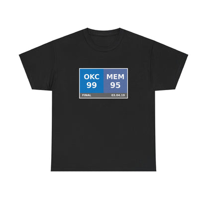 OKC vs MEM Scoreboard Tee 03.04.19