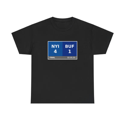 NYI vs BUF Scoreboard Tee 12.31.21