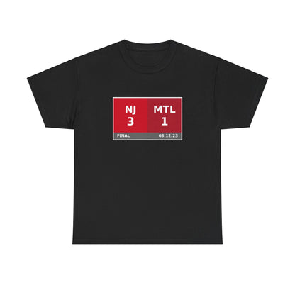 NJ vs MTL Scoreboard Tee 03.12.23