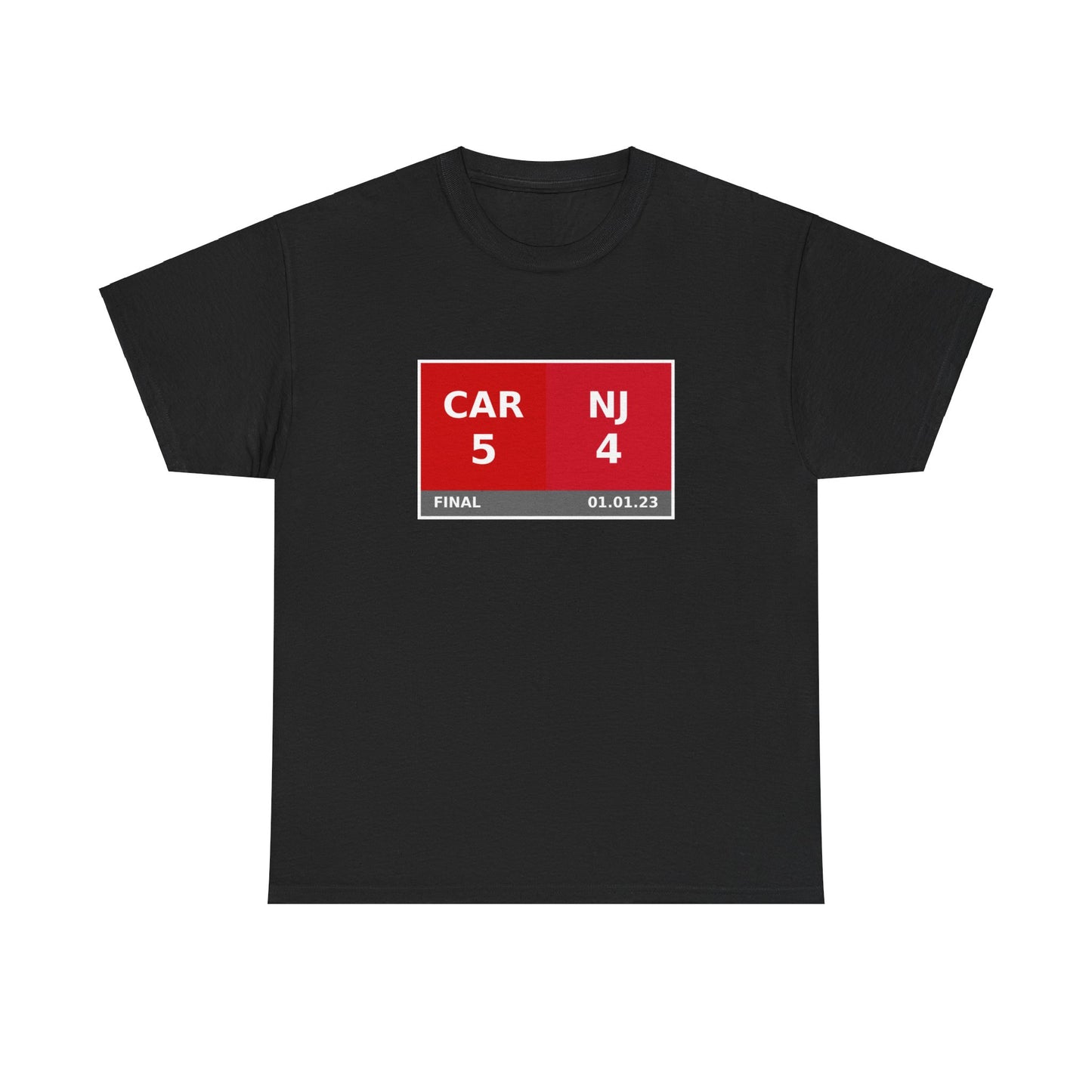 CAR vs NJ Scoreboard Tee 01.01.23