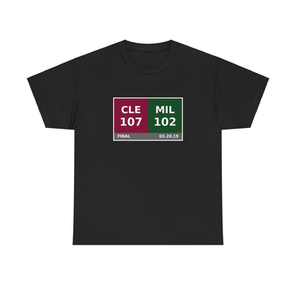 CLE vs MIL Scoreboard Tee 03.20.19