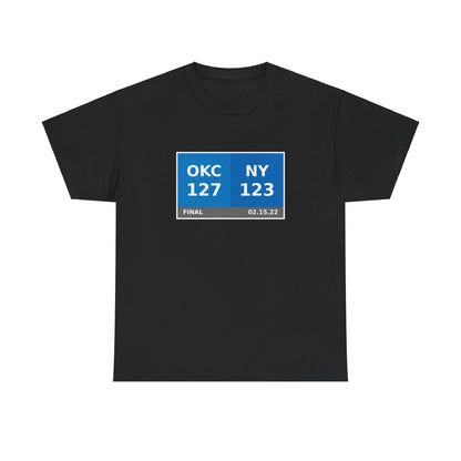 OKC vs NY Scoreboard Tee 02.15.22