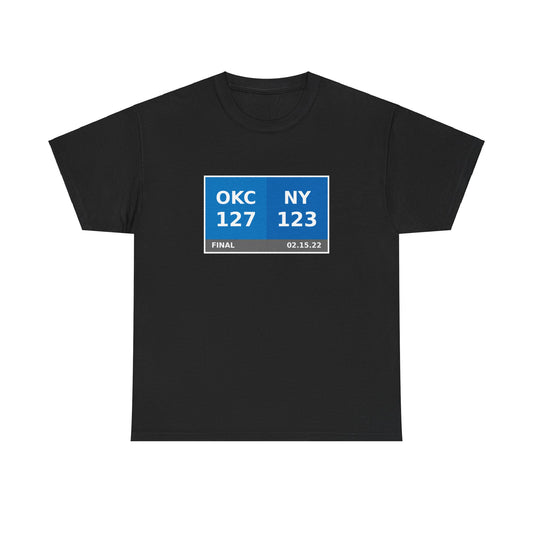 OKC vs NY Scoreboard Tee 02.15.22