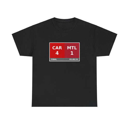 CAR vs MTL Scoreboard Tee 03.08.24