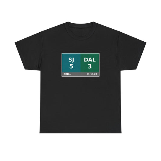 SJ vs DAL Scoreboard Tee 01.19.23