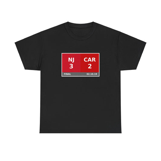 NJ vs CAR Scoreboard Tee 02.10.19