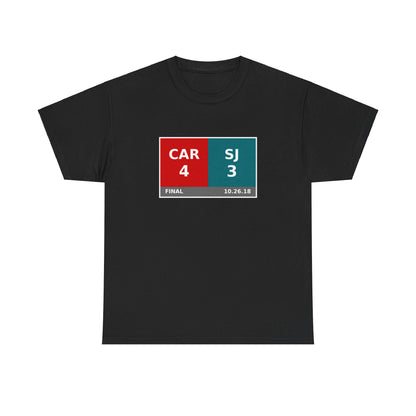 CAR vs SJ Scoreboard Tee 10.26.18