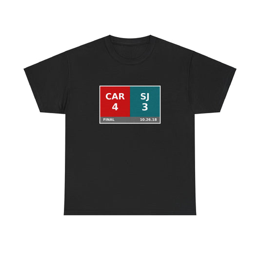 CAR vs SJ Scoreboard Tee 10.26.18