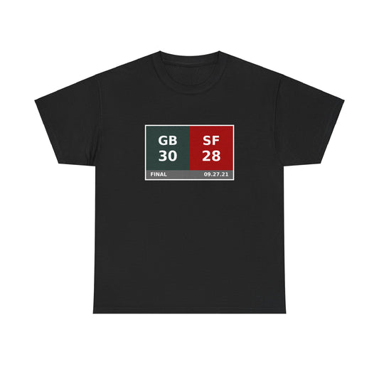 GB vs SF Scoreboard Tee 09.27.21