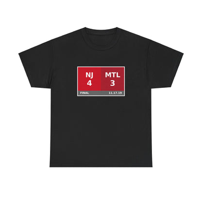 NJ vs MTL Scoreboard Tee 11.17.19