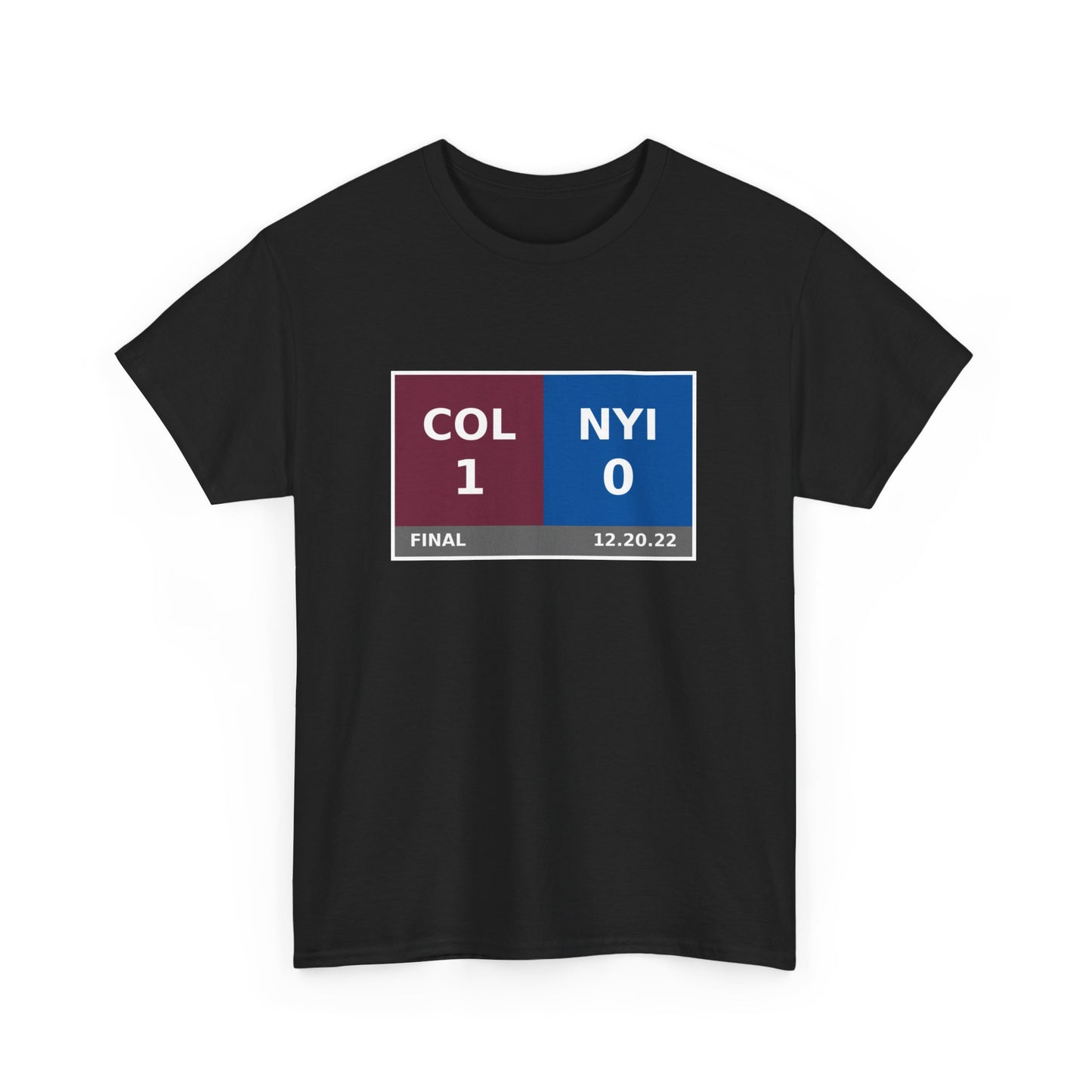 COL vs NYI Scoreboard Tee 12.20.22