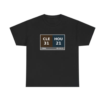 CLE vs HOU Scoreboard Tee 09.19.21