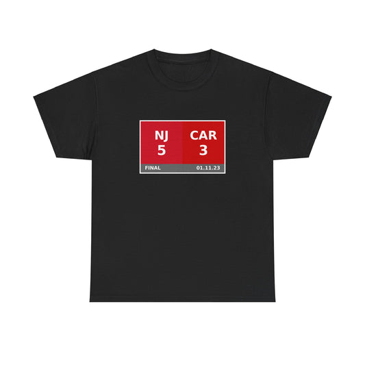 NJ vs CAR Scoreboard Tee 01.11.23