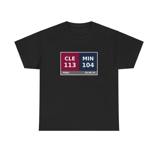 CLE vs MIN Scoreboard Tee 03.09.24